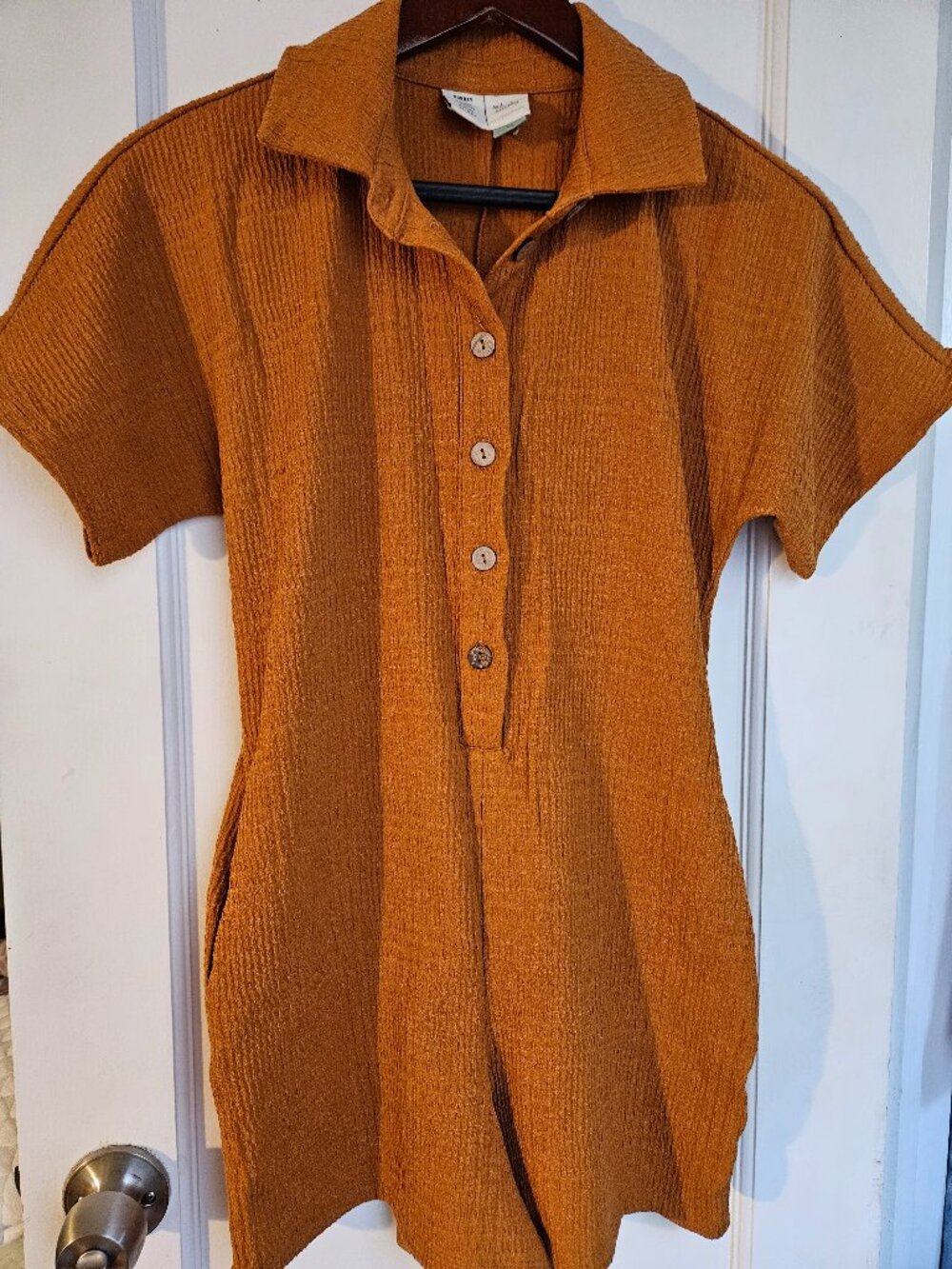 Orange Romper by Anthropologie